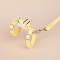 Outdoor Teddy bee shape cat harness and lead set in pink yellow blue sizes S M