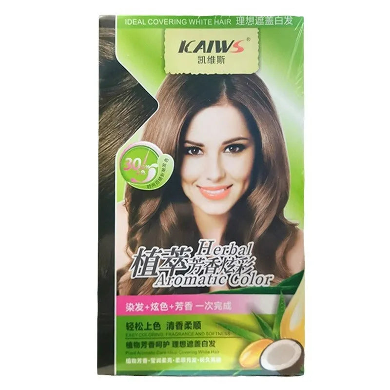 Plant Aromatic Soft Luster Mild Hair Colour Cream kit with two 120ml tubes in choice of four shades.