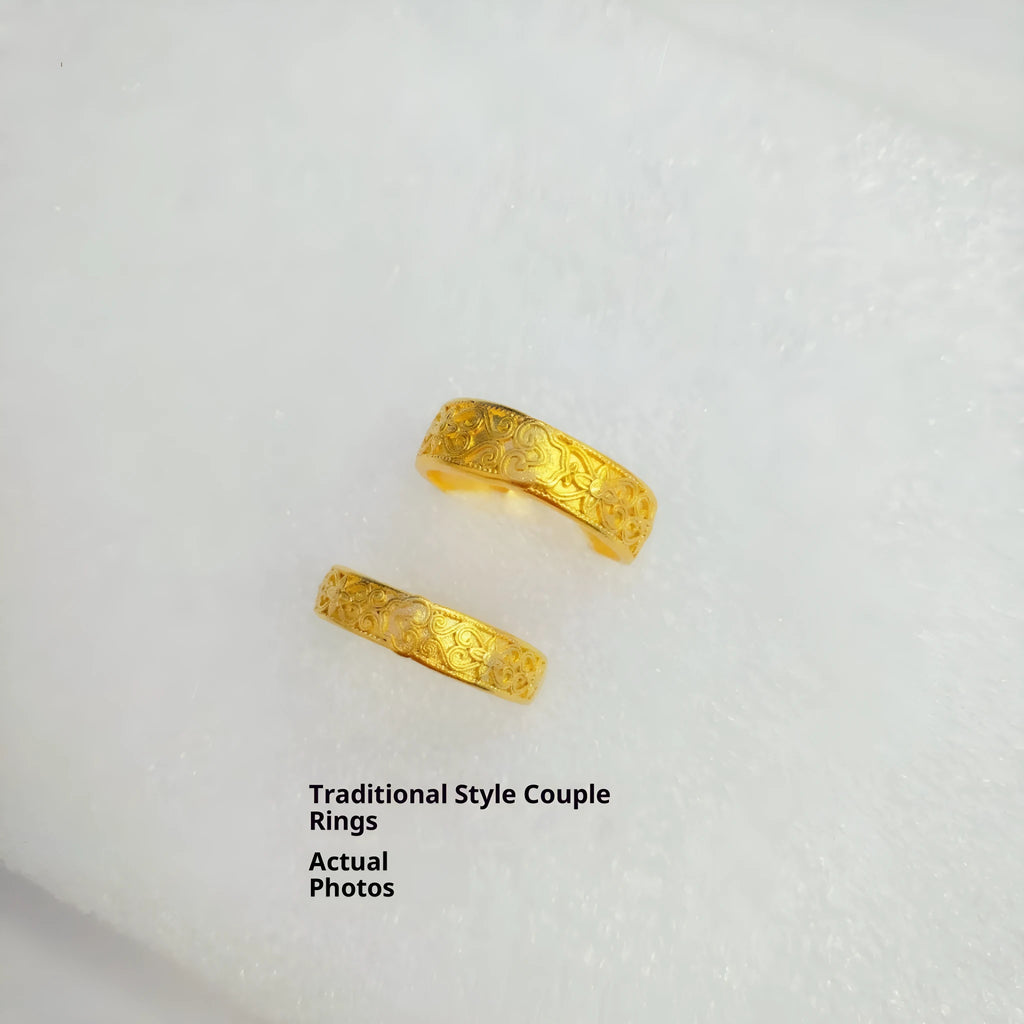 Brass Chinese lotus Double Double Happy couple ring with adjustable opening in ancient couple style for men and women