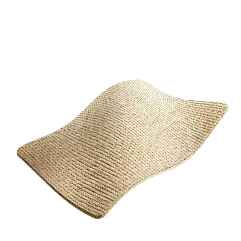 A pastoral-style sisal cat scratch board, showing the textured sisal blanket surface, available in large and small sizes.