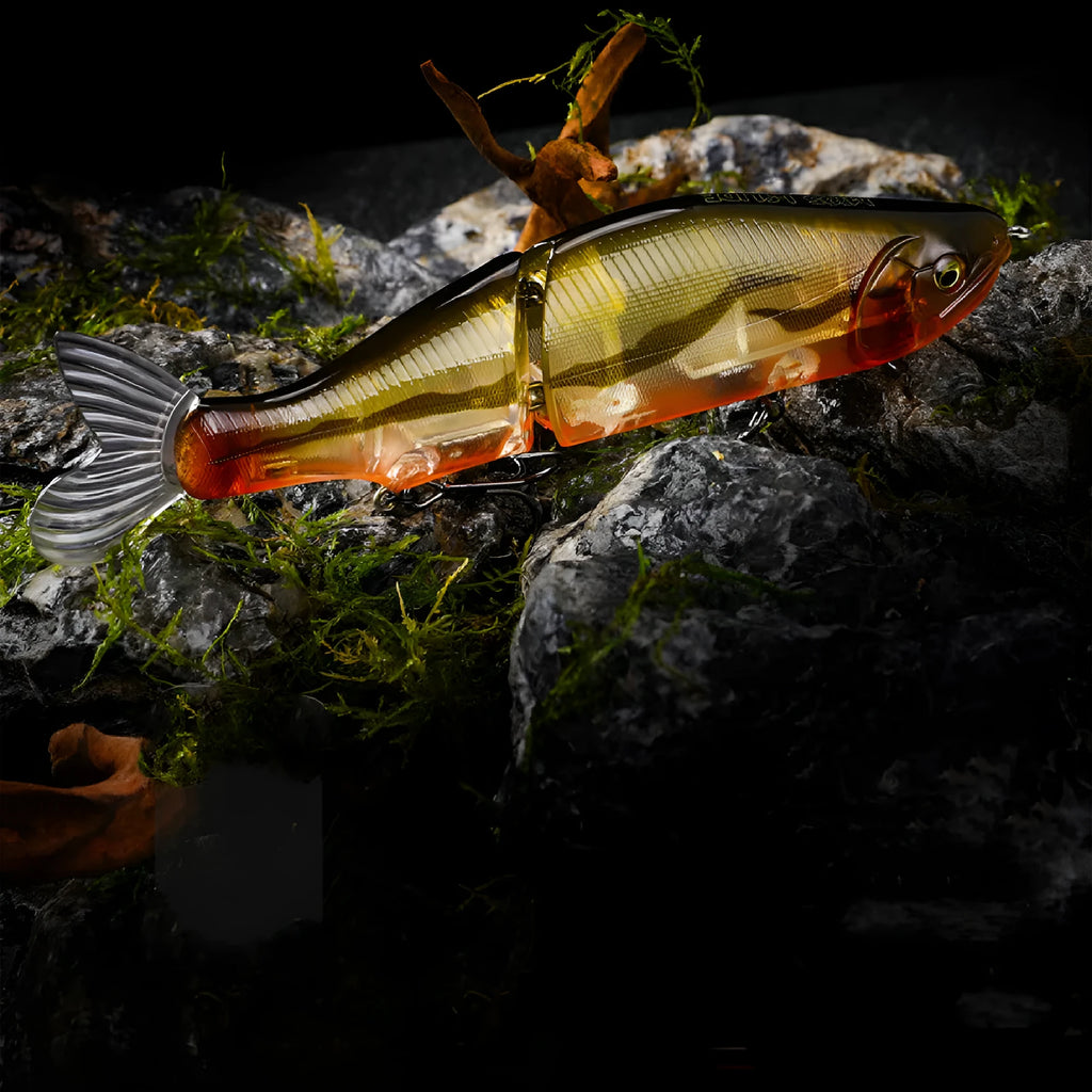 185mm soft plastic bass fishing lure in a selection of colours, designed for tossing and swimming retrieves.