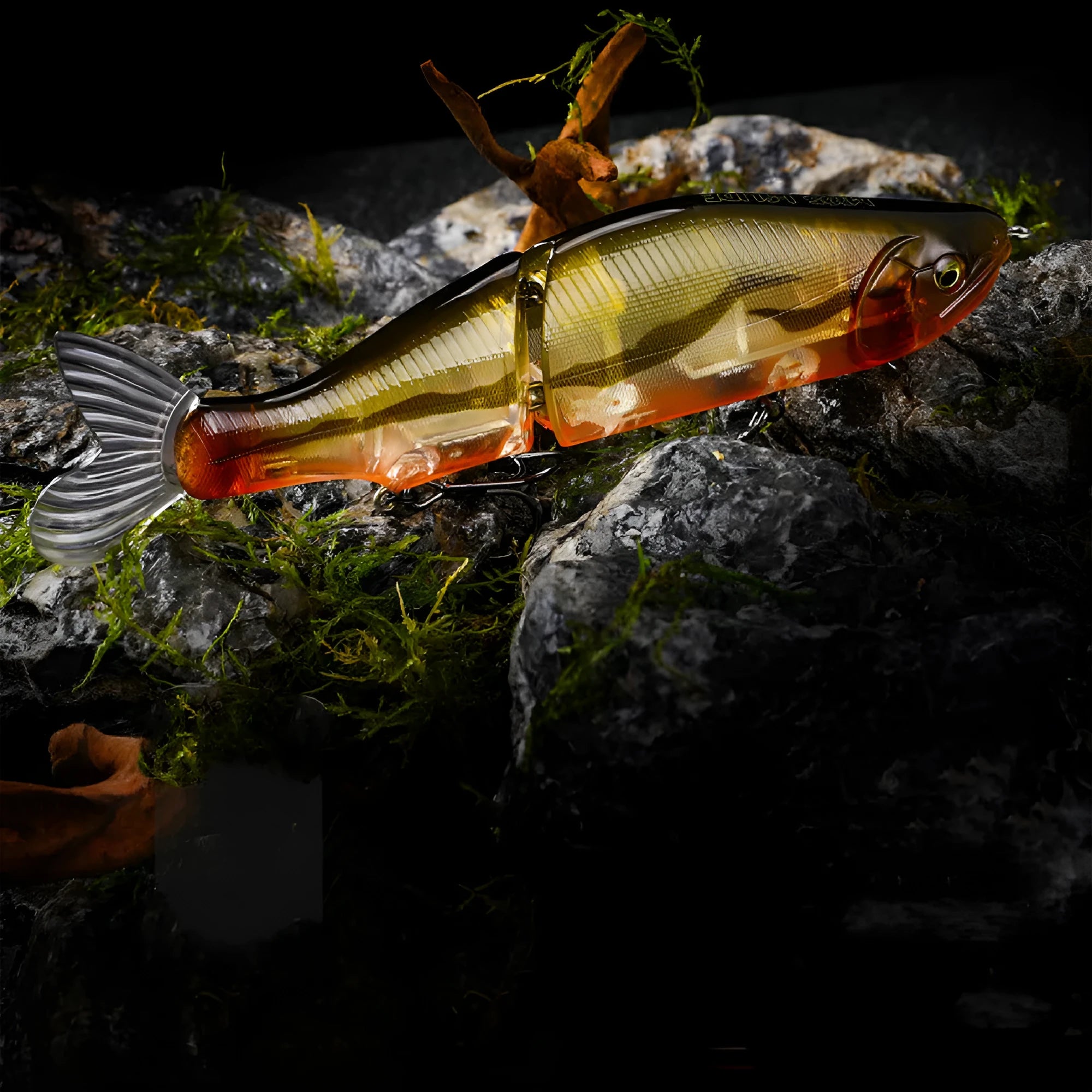 185mm soft plastic bass fishing lure in a selection of colours, designed for tossing and swimming retrieves.