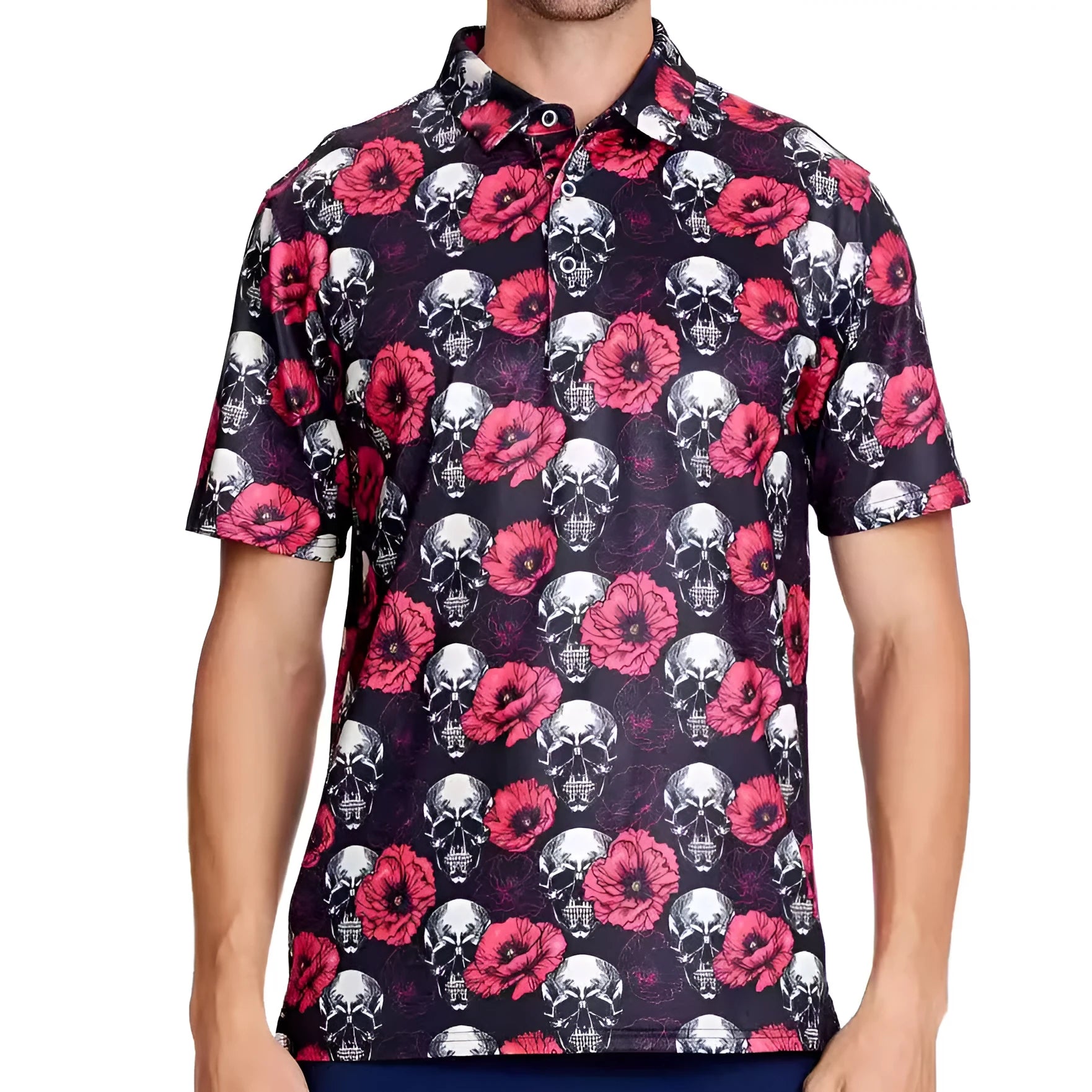 Men's 3D printing graphic short sleeve T-shirt in retro Japanese style with zip detail on mesh fabric