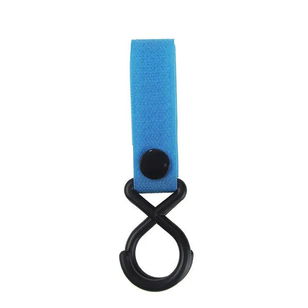 Nylon luggage hook in one of 18 available colours, including black, red, blue, and green variants