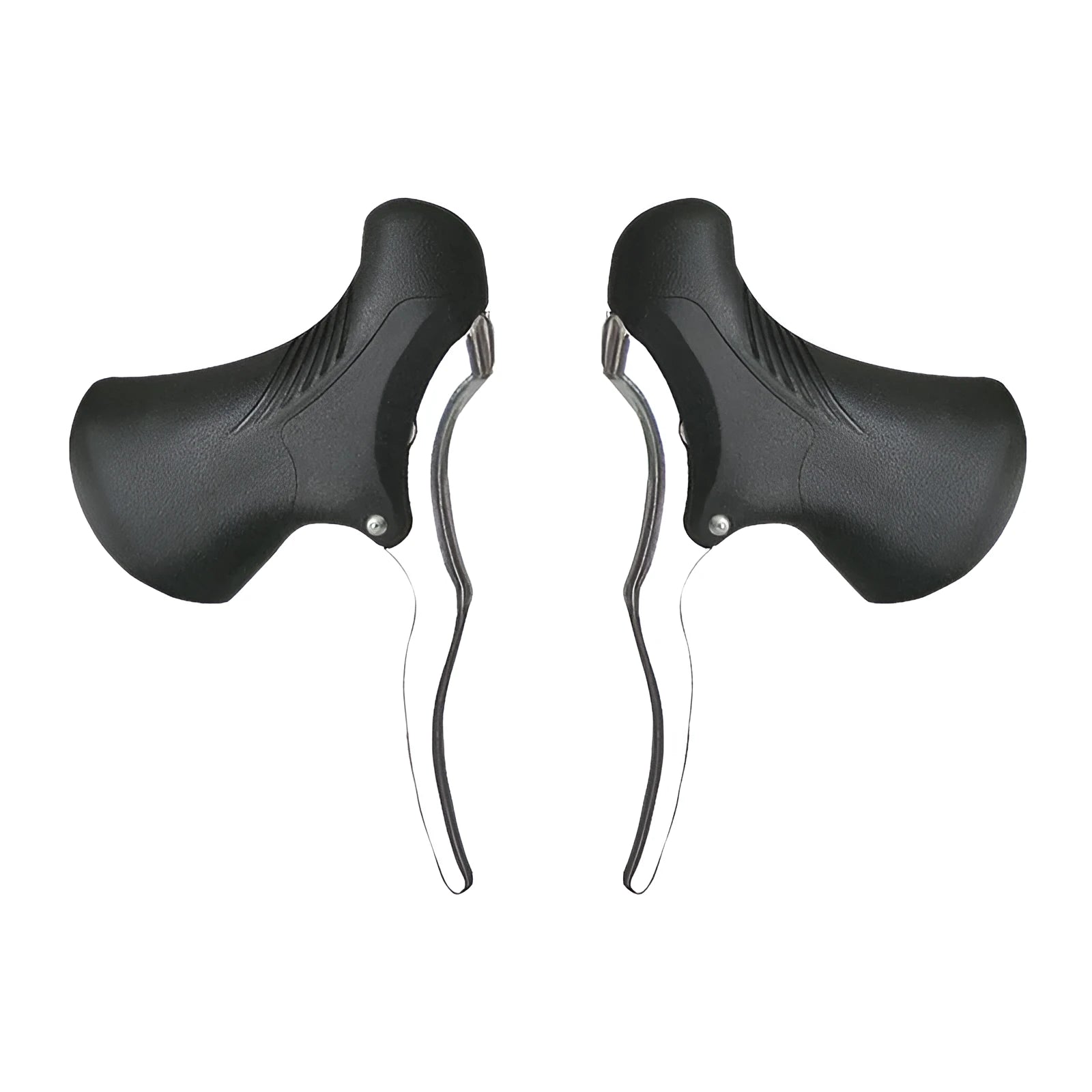 Aluminium alloy road bicycle brake handles in black and black silver for 22.2mm and 23.8mm handlebars