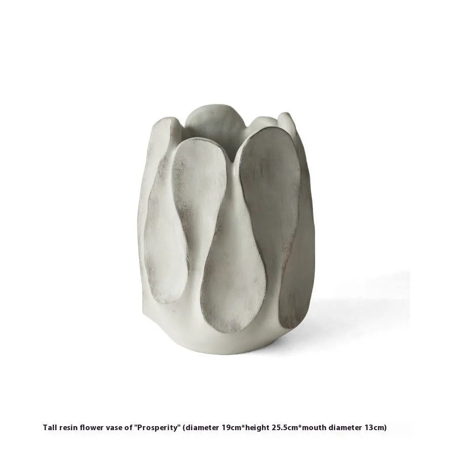 Irregular ceramic art vase in magnesium clay with artistic shape for home decoration