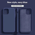 Silicone shockproof phone case for iPhone 15 Pro Max in black with logo, showing back and side protection