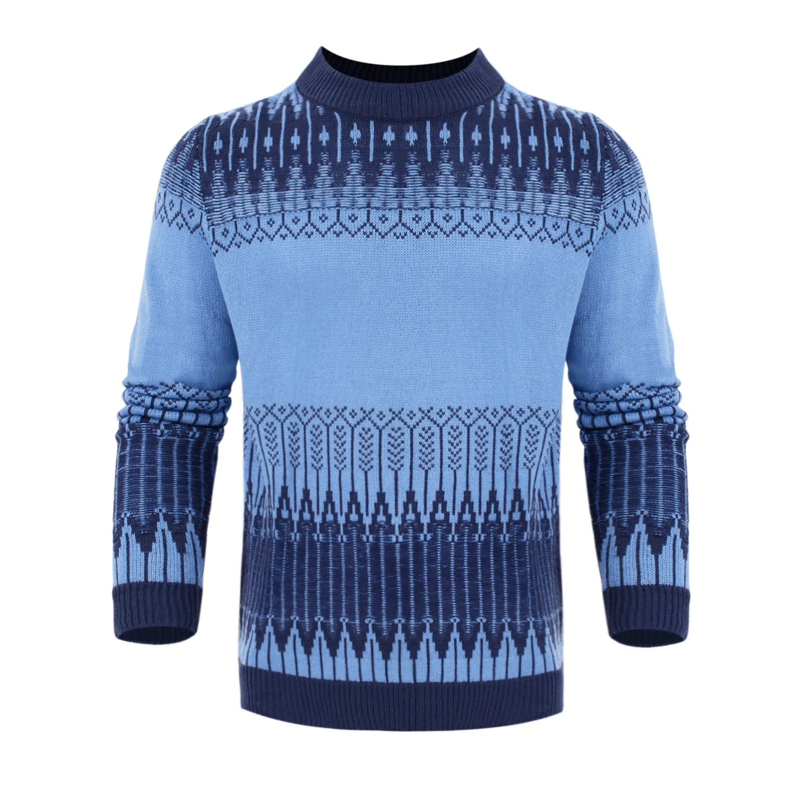 Men's cotton-blend knitted pullover sweater available in multiple sizes and styles