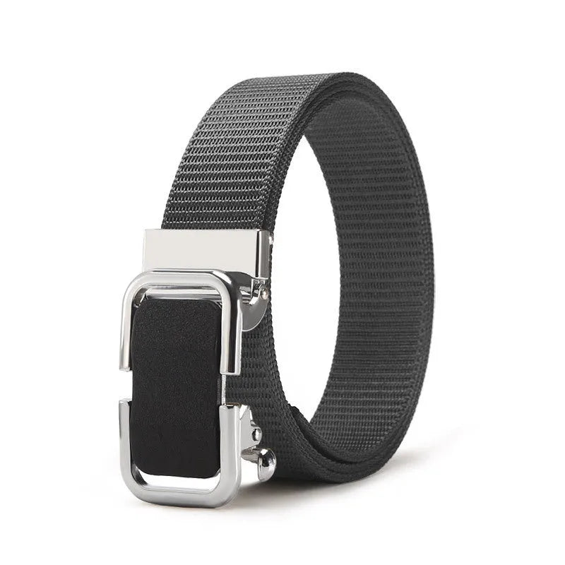 Men's nylon canvas belt with toothless buckle in multiple colour options