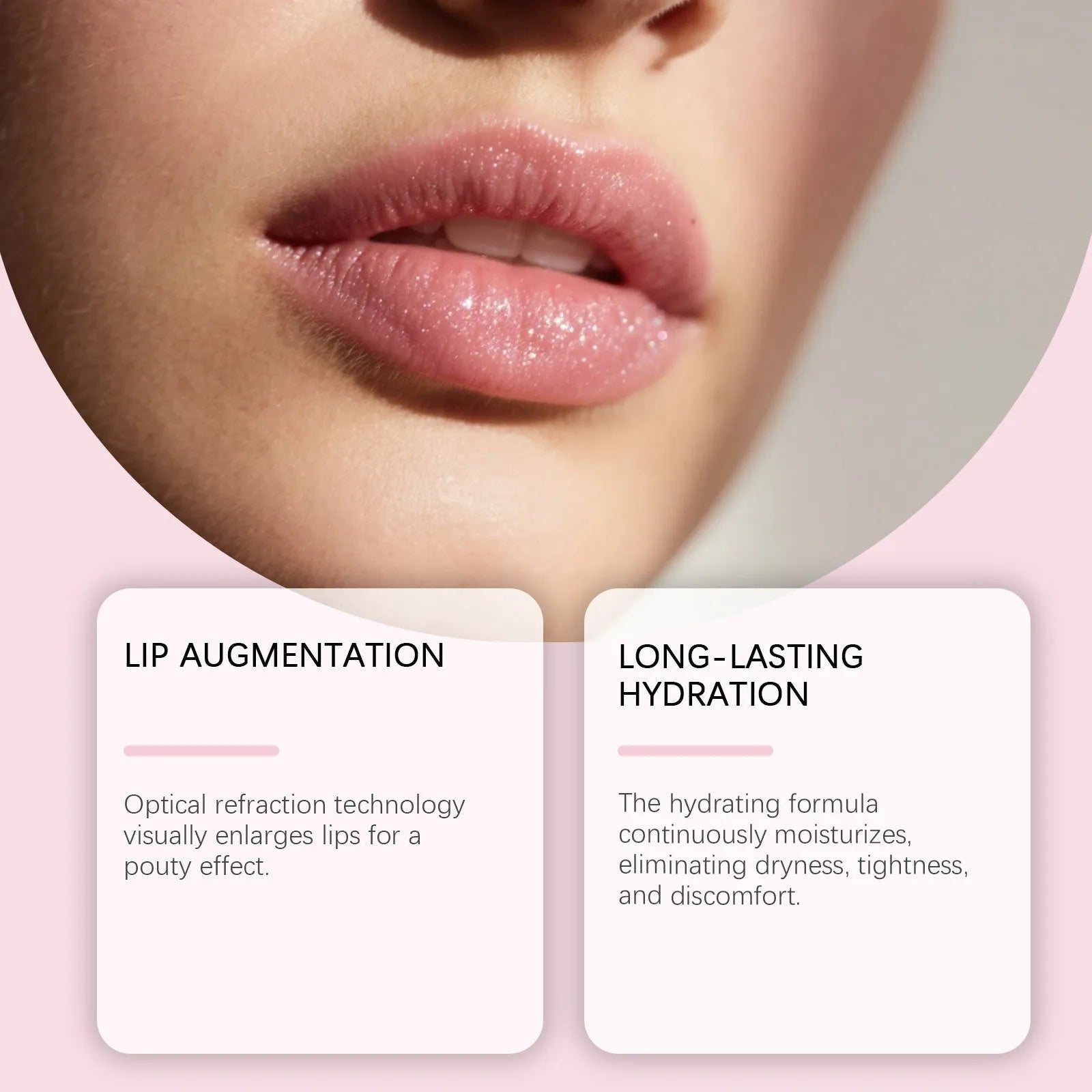 Moisturising fine glitter lip gloss 3g tube with shimmer and Vitamin E