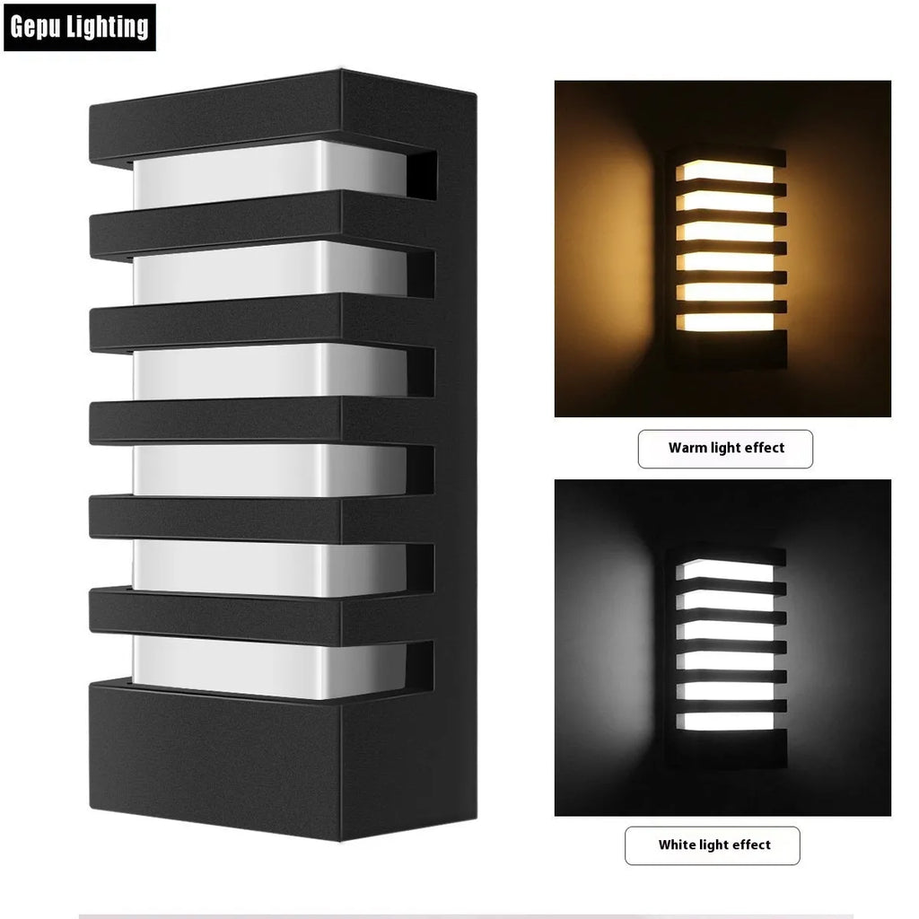 Modern minimalist outdoor wall lamp in aluminium alloy with IP55 rating