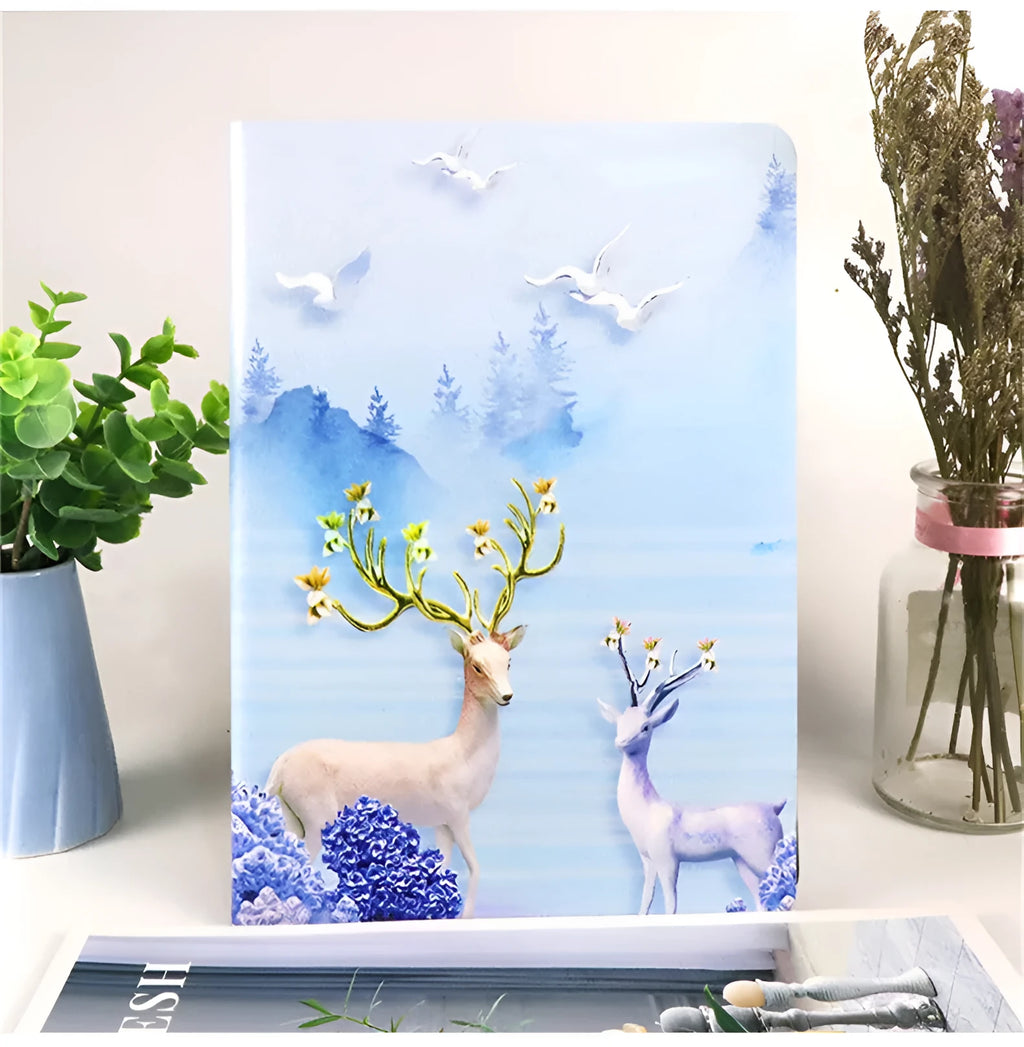 Cartoon TPU anti-fall protection case for iPad with elk print design