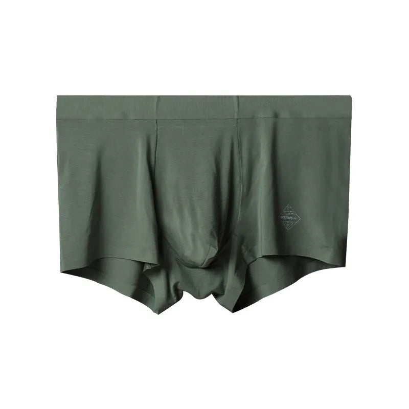 Seamless modal men's underwear in solid colours with mid-waist design for hip lifting and body shaping