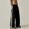 Men's black wide leg climbing trousers with high waist and straight leg design for summer leisure wear