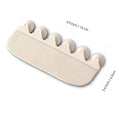 White PVC toilet training splash guard for children placed on toilet seat
