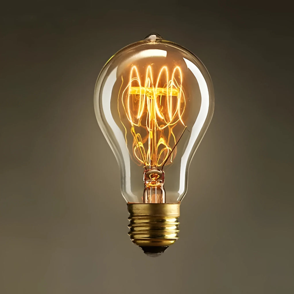40W E27 retro bulb with milky beak shape emitting warm white light for bar cafe use