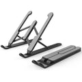 Adjustable non-slip laptop stand with 6 height gears, black ABS, for 11-17 inch laptops