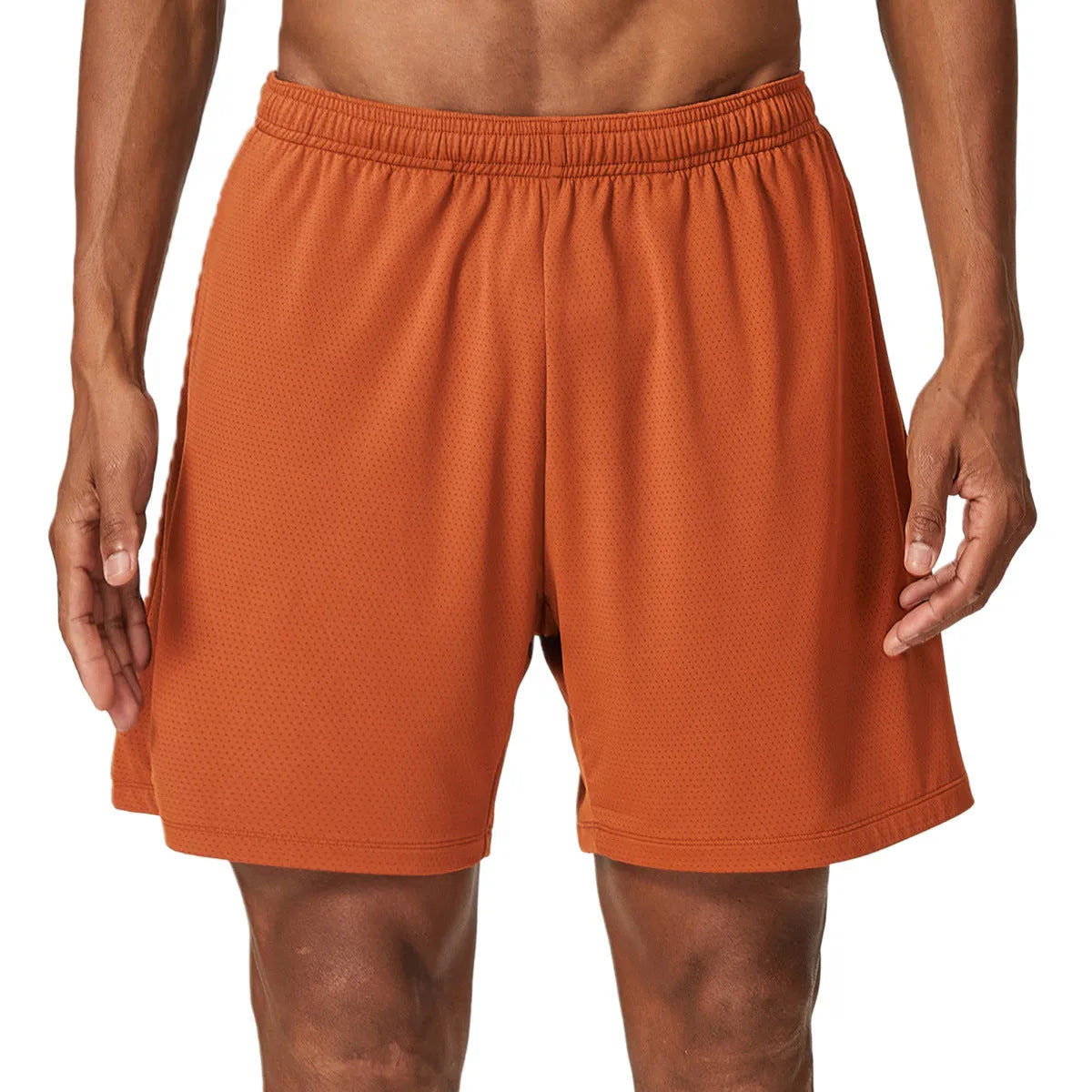 Men's quick-dry running shorts in multiple colours with double-layer construction and mid-waist design