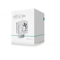 DeepCool twin tower CPU air cooler with digital display in black or white colour options