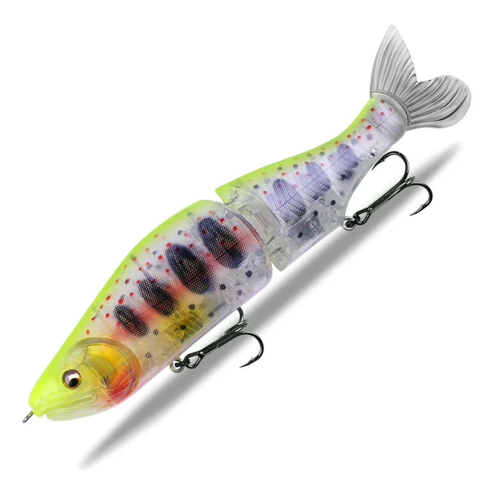185mm soft plastic bass fishing lure in a selection of colours, designed for tossing and swimming retrieves.