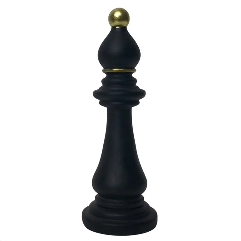 Creative chess resin ornaments synthetic resin European style medium black white warhorse king queen