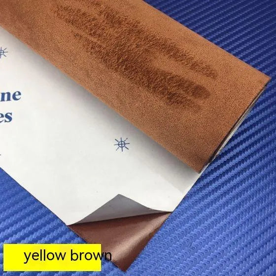 Self-adhesive elastic suede sheet for car interior and furniture decoration in selected colour and size.