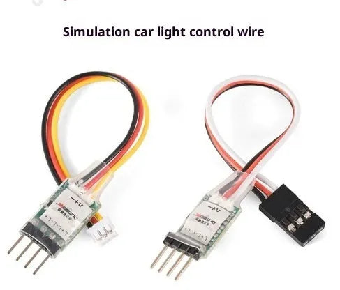 Car lamp model remote control cable with small white head plug connector on white background