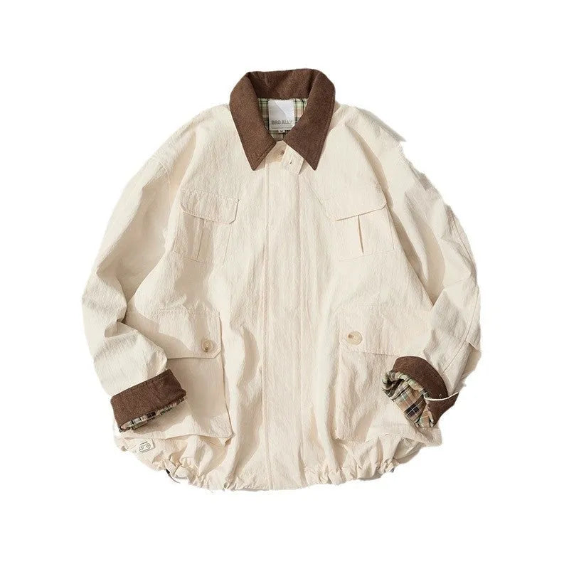 Men's and women's solid colour casual jacket with side seam pockets in polyester fabric