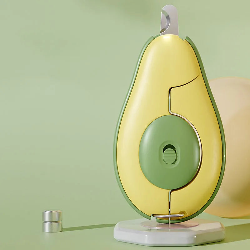 Professional LED pet nail clipper for small dogs and cats in green, pink, or white colours.