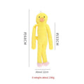 Large pink and yellow plush dog toy with paper texture for golden retriever chewing and dental care