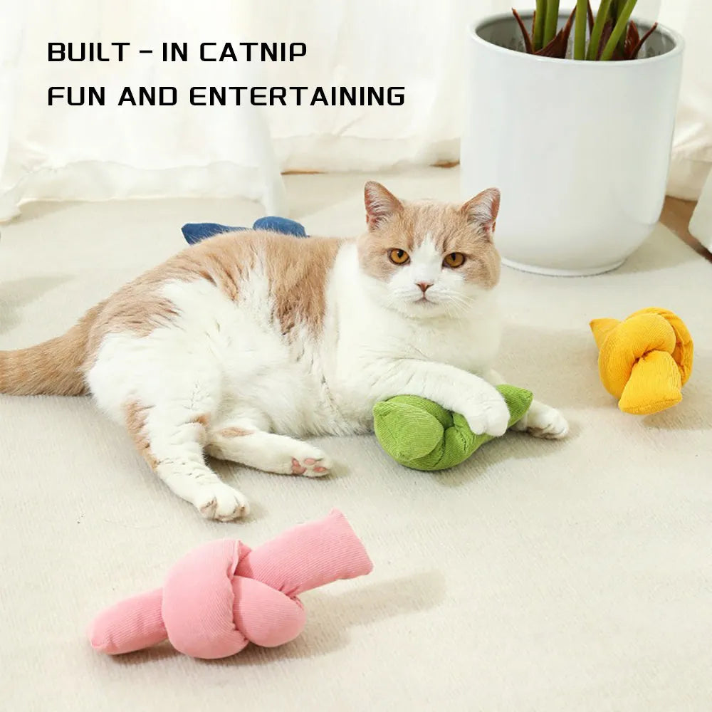 White natural cotton dog rope toy with multiple knots for tug-of-war play and dental flossing