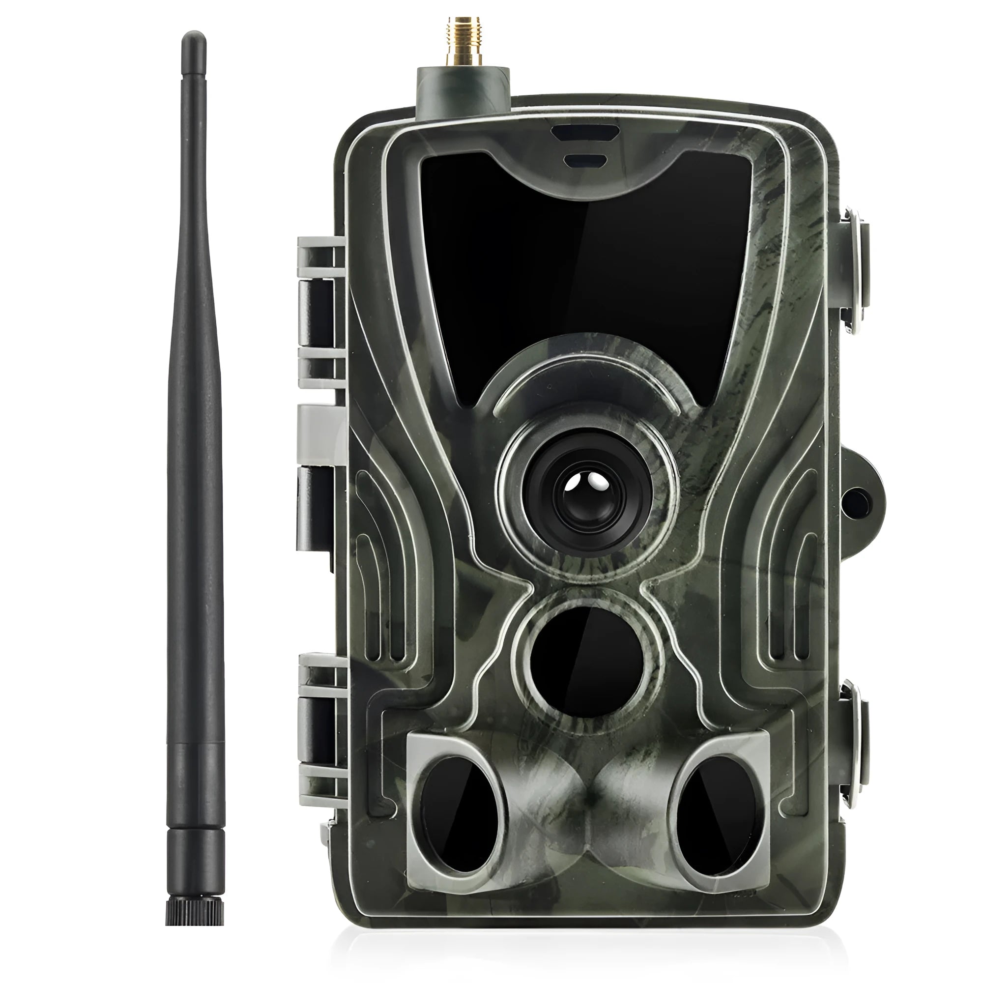 Outdoor camouflage surveillance camera with wide-angle lens and infrared night vision