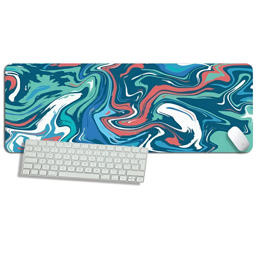 Non-slip rubber cloth mouse pad with thermal transfer print, available in custom sizes 300x600mm to 400x900mm, for desk use