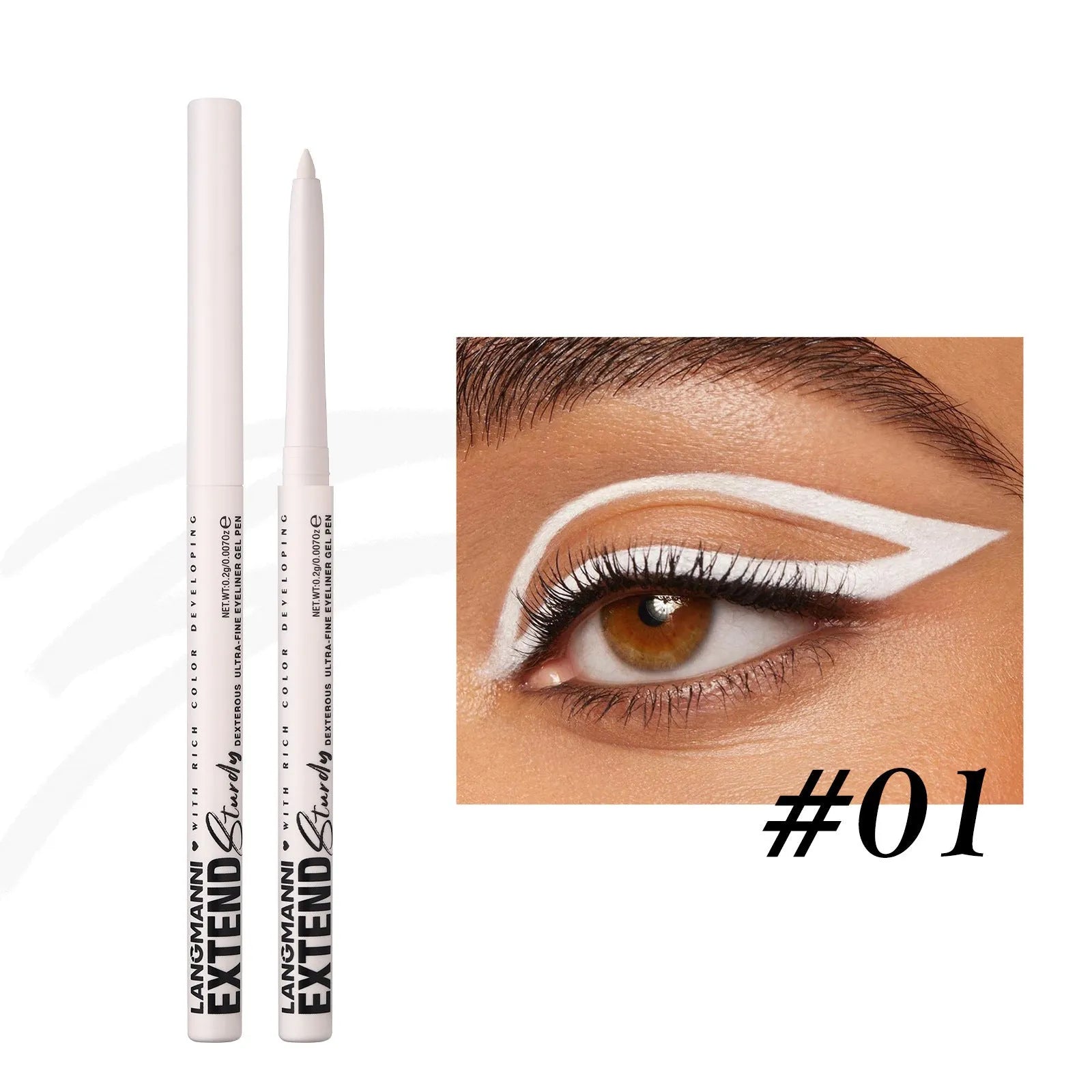 Set of 12 colourful gel glitter eyeliner pencils for waterproof party and Halloween makeup