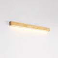 Walnut colour wood and acrylic LED strip wall lamp in modern minimalist design