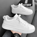 Men's Korean-style low top sneakers in black, white or two-tone colour options