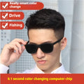 Driving and biking polarised sunglasses with black classic frame for sun protection