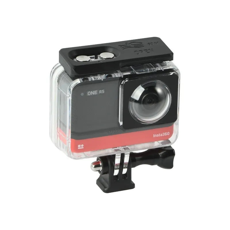 Transparent waterproof housing for Insta360 One RS panoramic camera