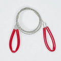 German stainless steel survival wire saw with black and red colour options, 75cm total length