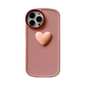 Simple anti-drop TPU phone case with three-dimensional love heart design for iPhone
