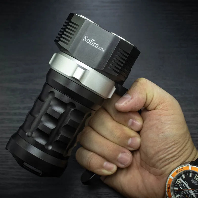 Aluminium alloy diving tube flashlight with 18cm length for outdoor and diving use