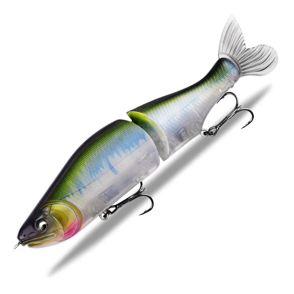 185mm soft plastic bass fishing lure in a selection of colours, designed for tossing and swimming retrieves.