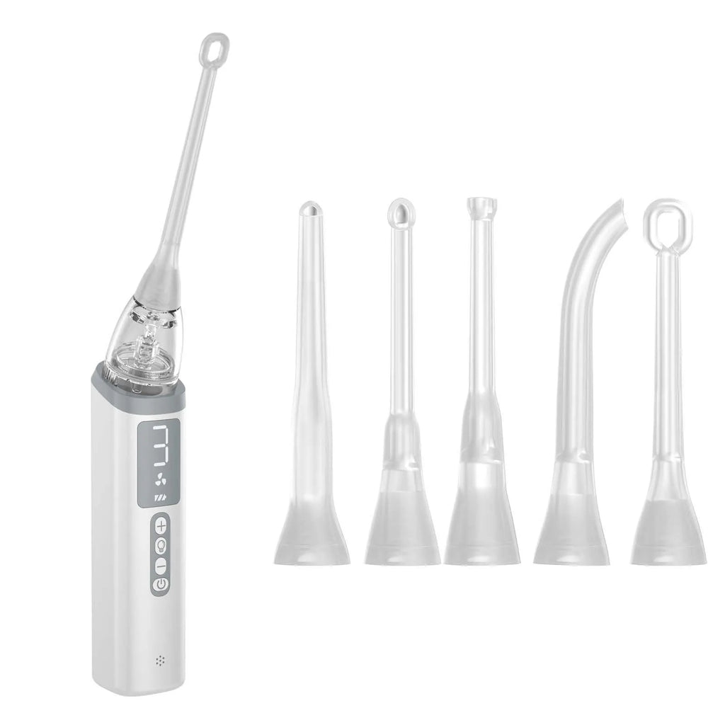 Milky white tonsil stone remover oral cleaning tool set for dental hygiene