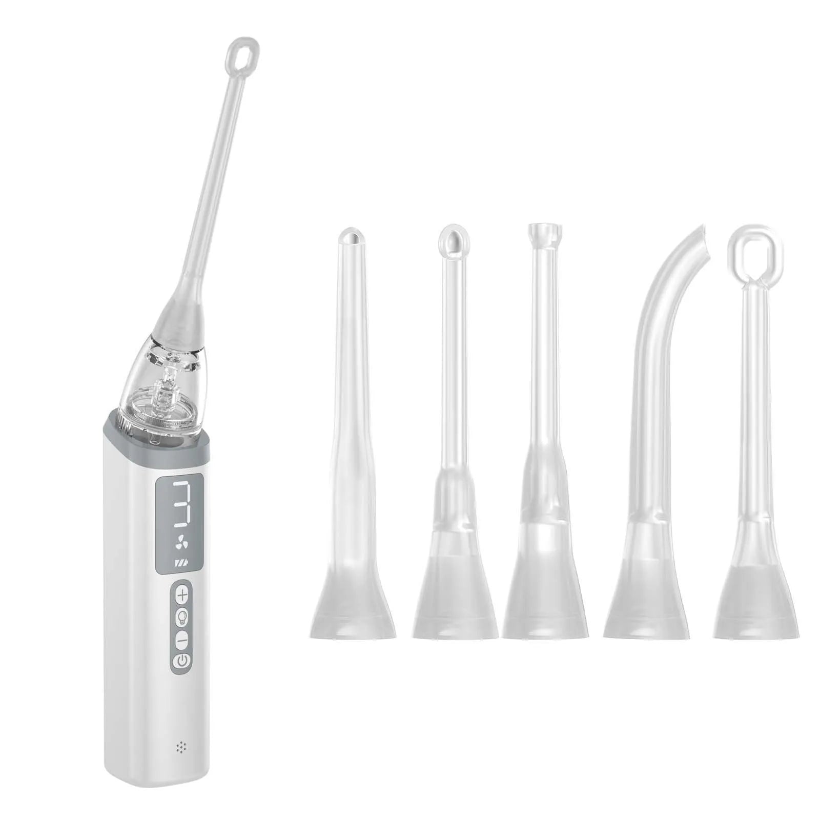 Milky white tonsil stone remover oral cleaning tool set for dental hygiene