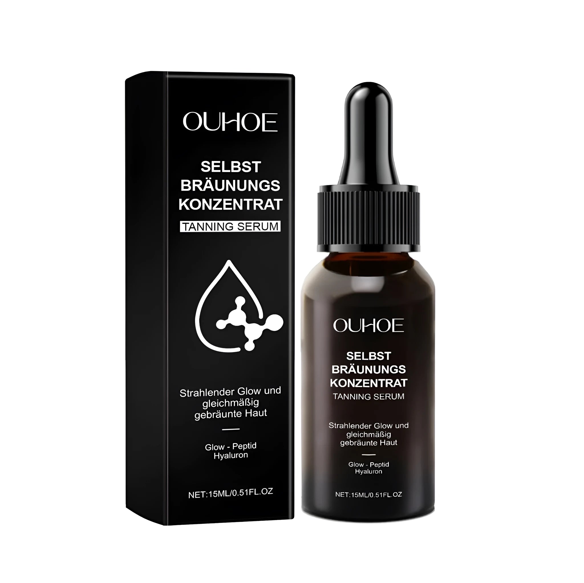 15ml bottle of Meihei Liquor caramel-coloured tanning liquid for spray tanning