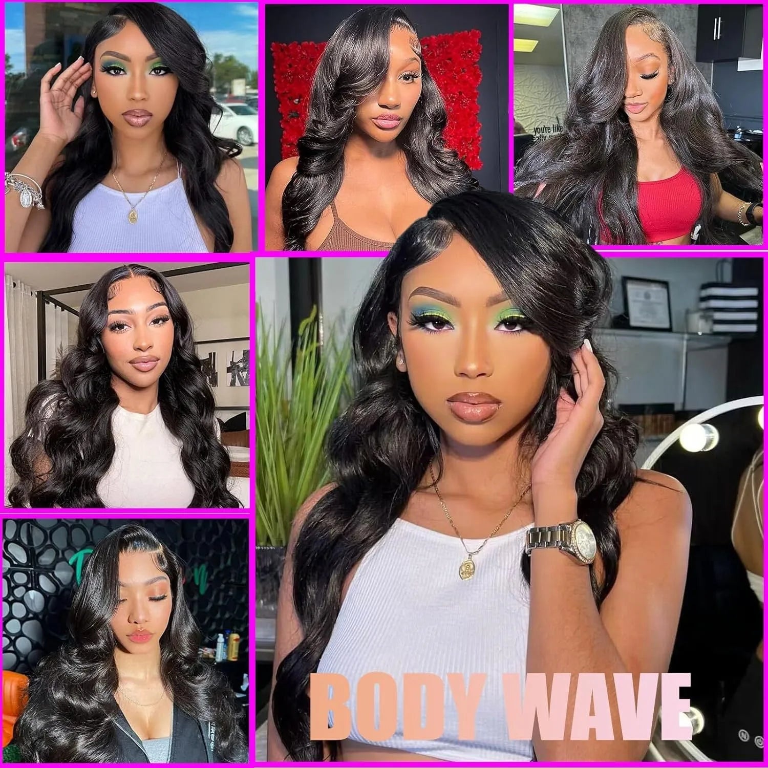 Black M1613 curly full-head wig with 22-inch medium-large waves, showing Utton mesh lace construction