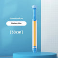 Children's plastic pull-out water spray gun in 53cm size, blue colour character design