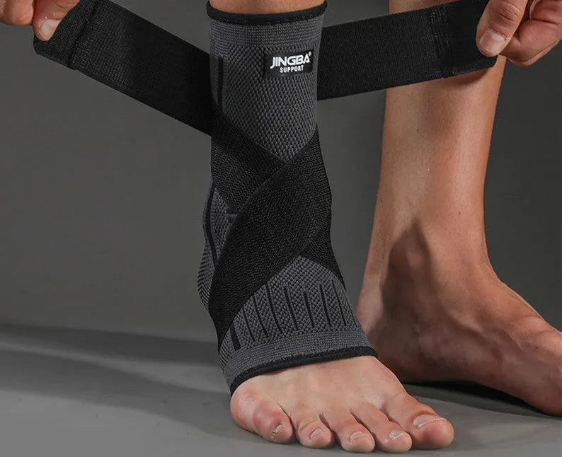 Sports ankle support for running and basketball in black, green, or orange colours