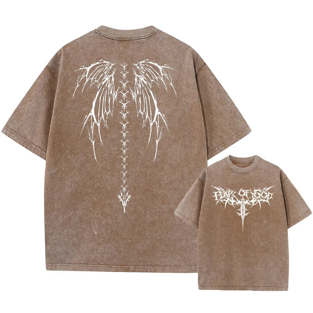 Men's oversized cotton t-shirt with drop shoulder sleeves in loose fit casual style