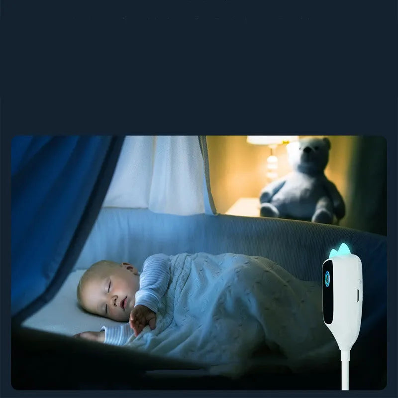 Xiaovv smart baby monitor frosted ABS white with infrared night vision and 150-degree wide angle lens
